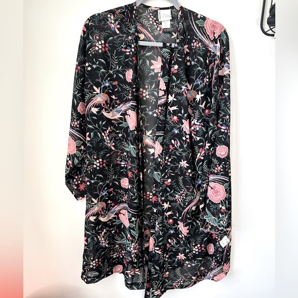 NWT Natori 3pc pajama set robe camisole pants luxurious floral XL Neiman Marcus - Picture 4 of 13